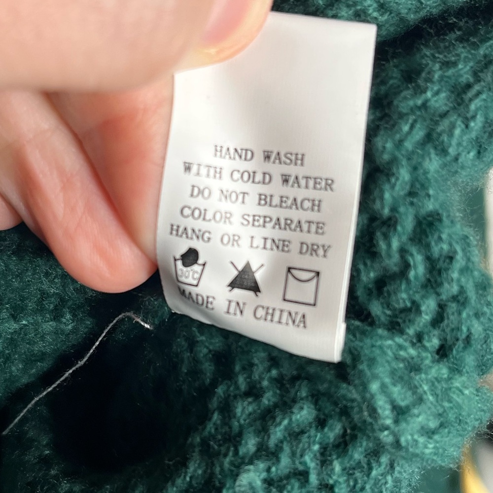 Anthropologie LUNA Ivy NEW forest green oversized cardigan gold bow small - Picture 4 of 7